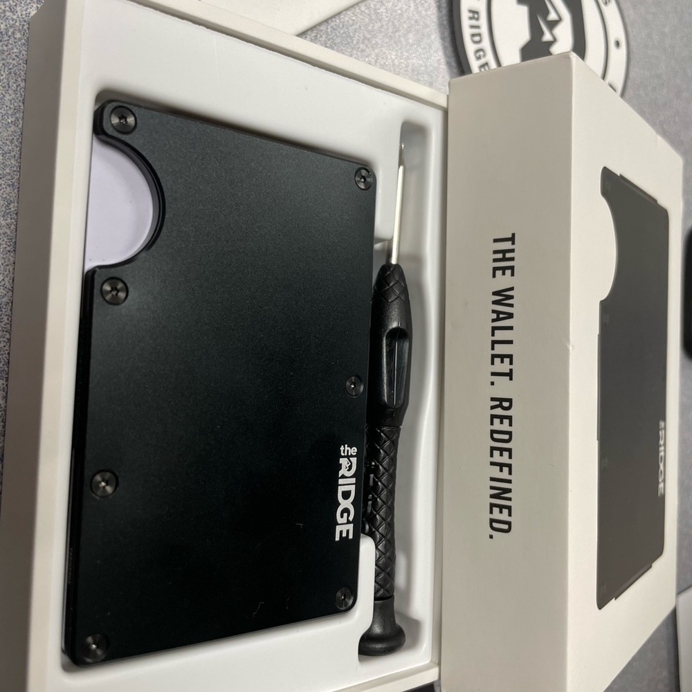 Brand new Ridge Wallet.   Still in the box.
